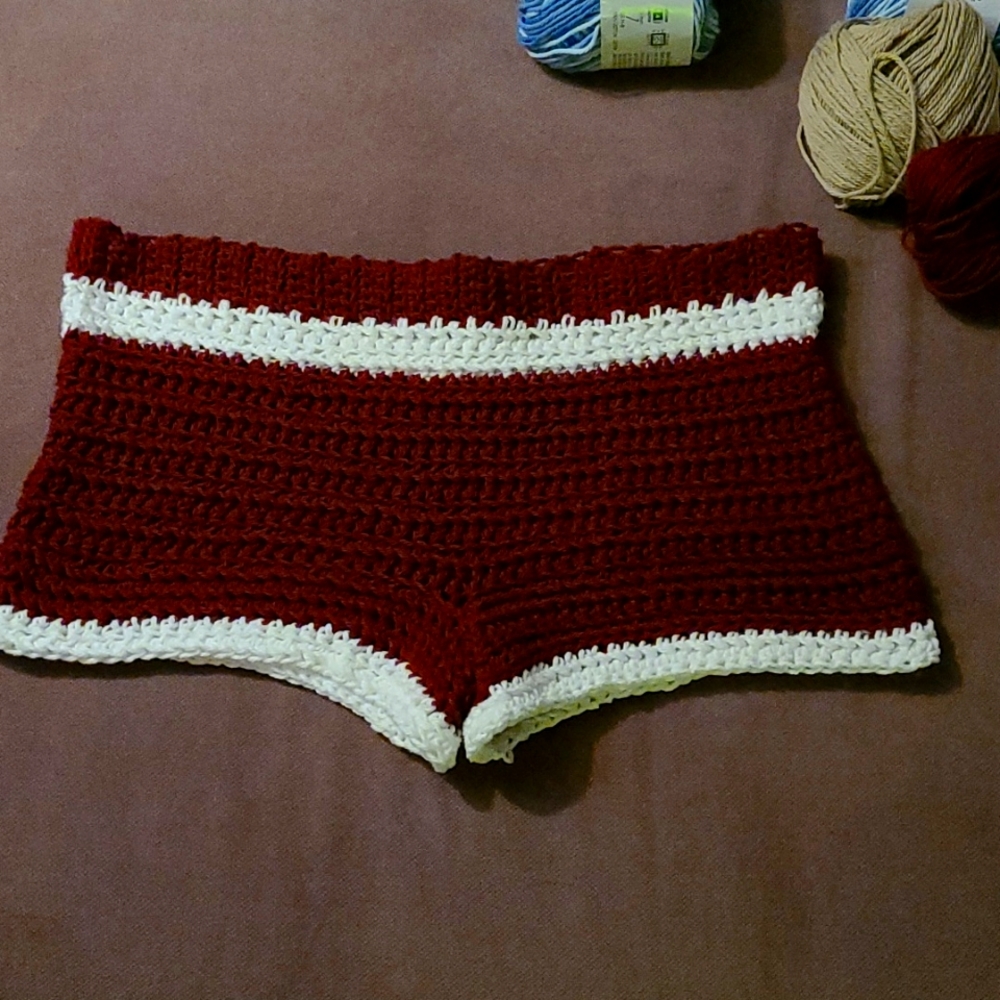 Handmade crochet beach shorts